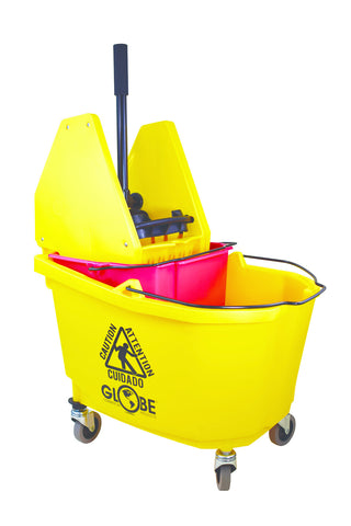 26 Qt Downpress Bucket and Wringer Yellow Dock'n Lock
