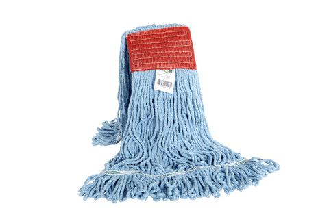 Syn-Pro® Synthetic Looped End Wet Mop Wide Band Blue 20oz