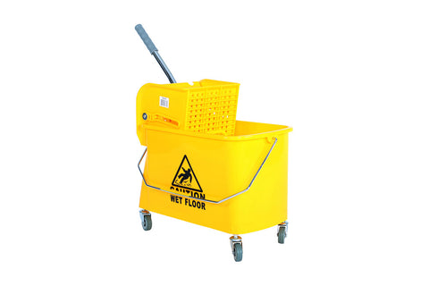 21 Qt Sidepress Bucket and Wringer Yellow