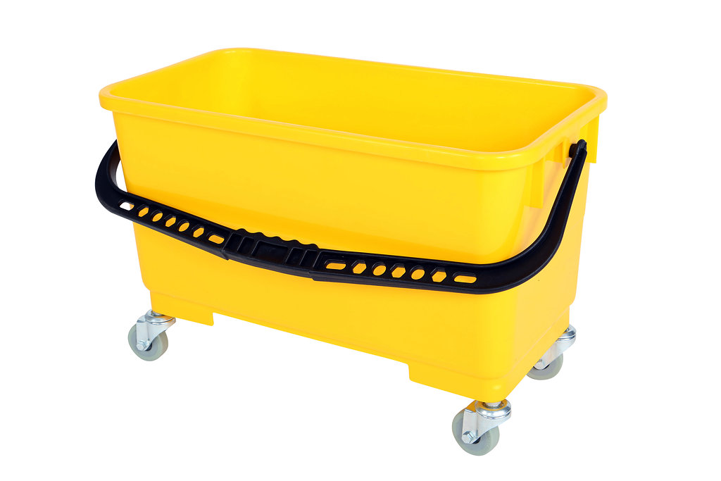 Window Cleaning Bucket with Sediment Screen and Casters