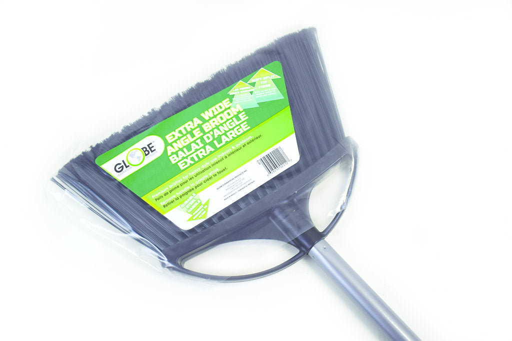 13" Extra Wide Angle Broom w/ 48" Metal Handle