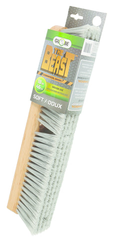 18" Wood Block Commercial push broom head-Soft