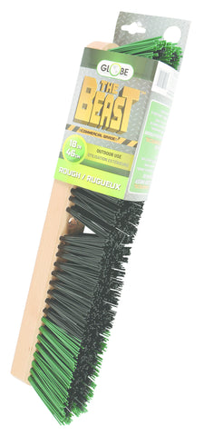 18" Wood Block Commercial Push broom head-Rough