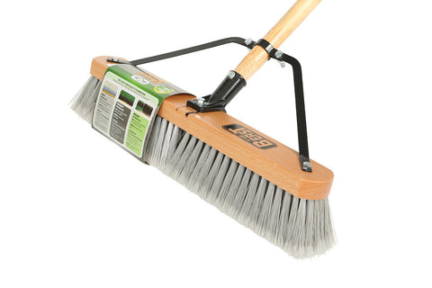 18" Assembled Wood Block Contractor push broom-Soft