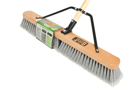 24" Assembled Wood Block Contractor push broom-Soft