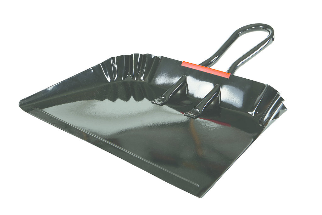 16" Metal Dustpan Black