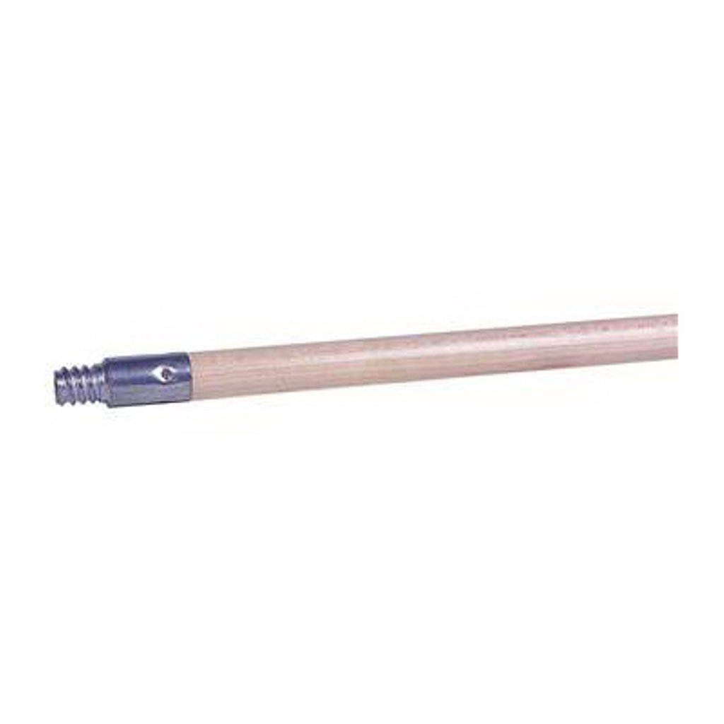 1 1/8" x 60" Threaded Metal Tip Lacq Wood Handle