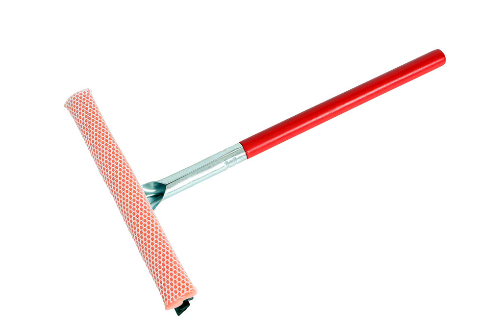 10" Wide Auto Winshield Squeegee - 22" Long Handle